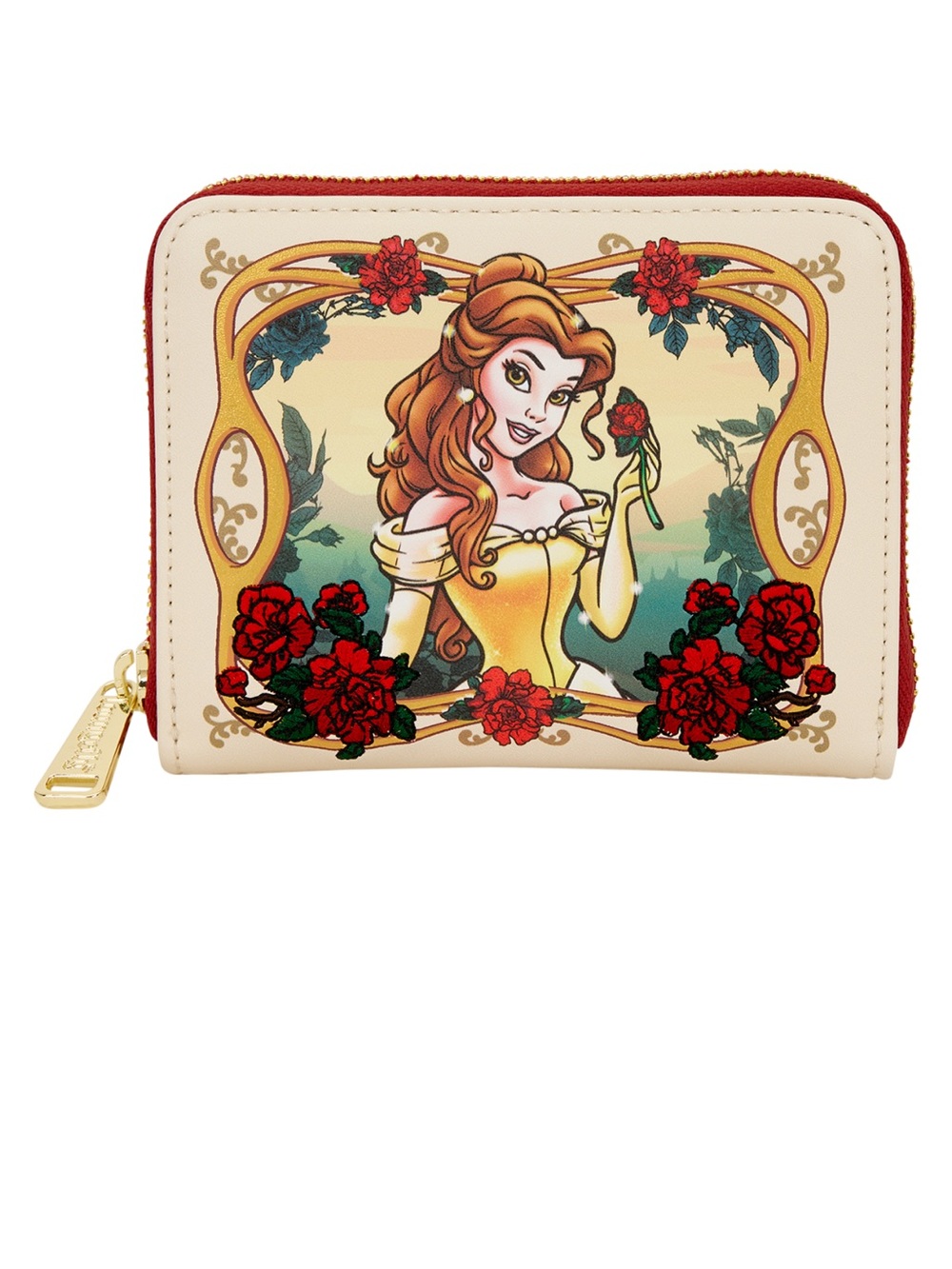 Loungefly Beauty and the Beast Exclusive Belle Floral Zip Around Wallet